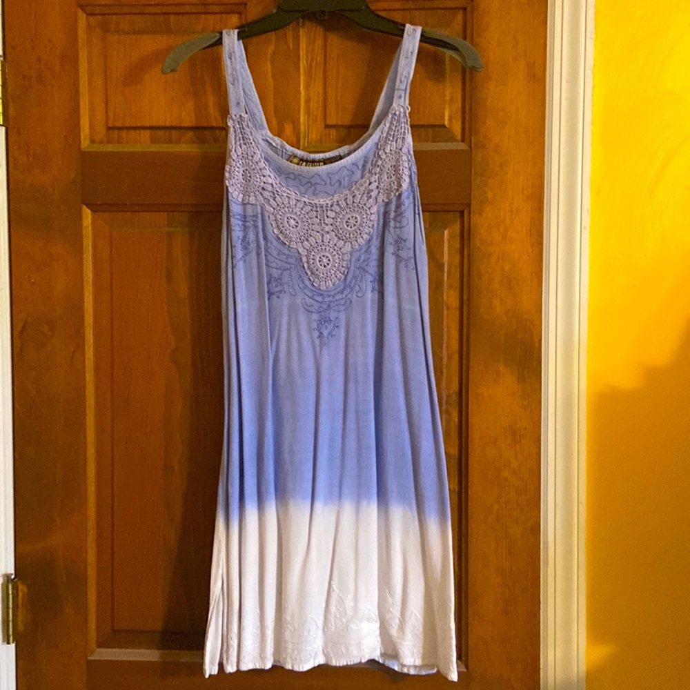 Raya Sun purple and white sundress